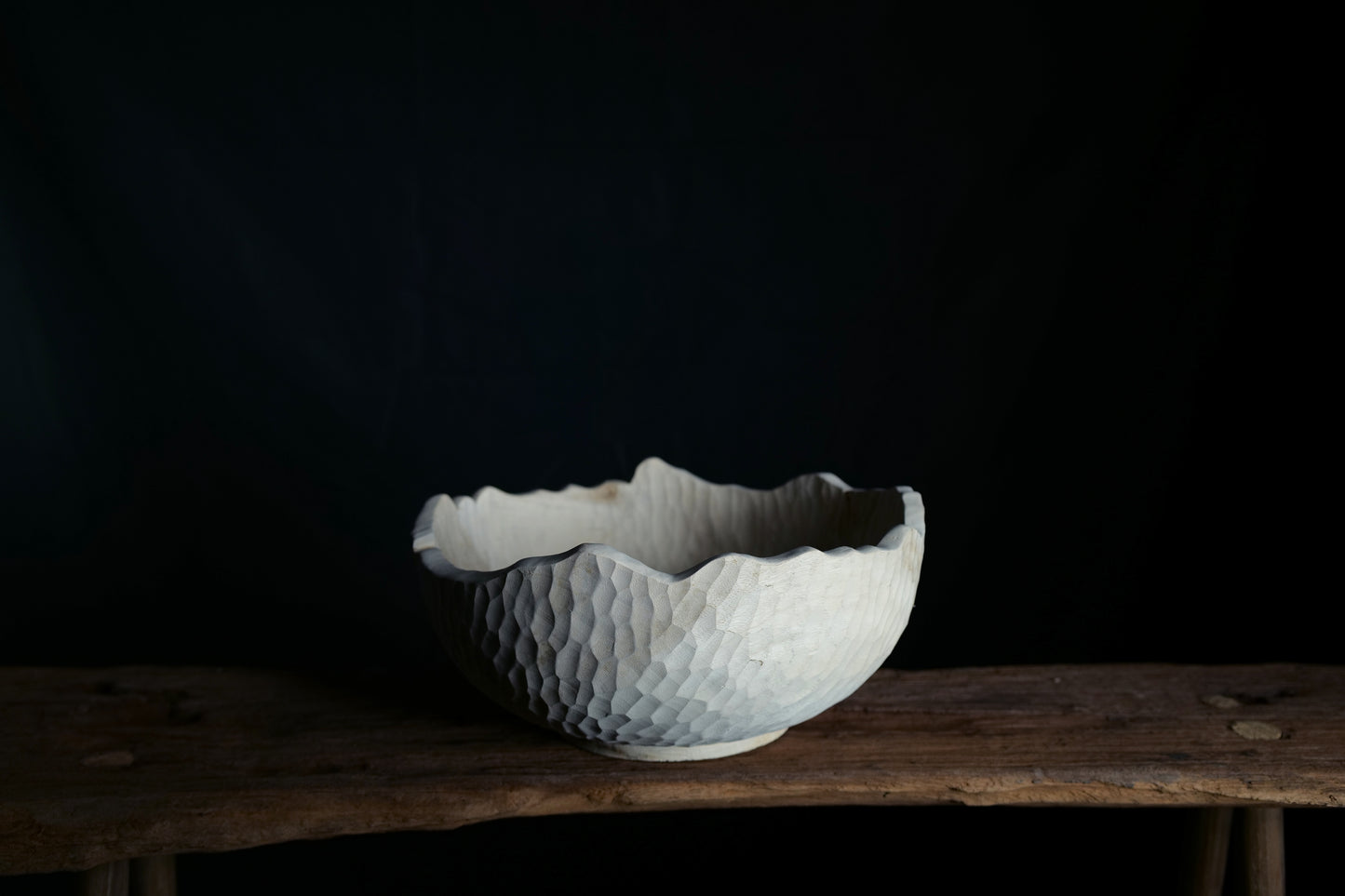 Wooden Wave Ivory Bowl- Ivory