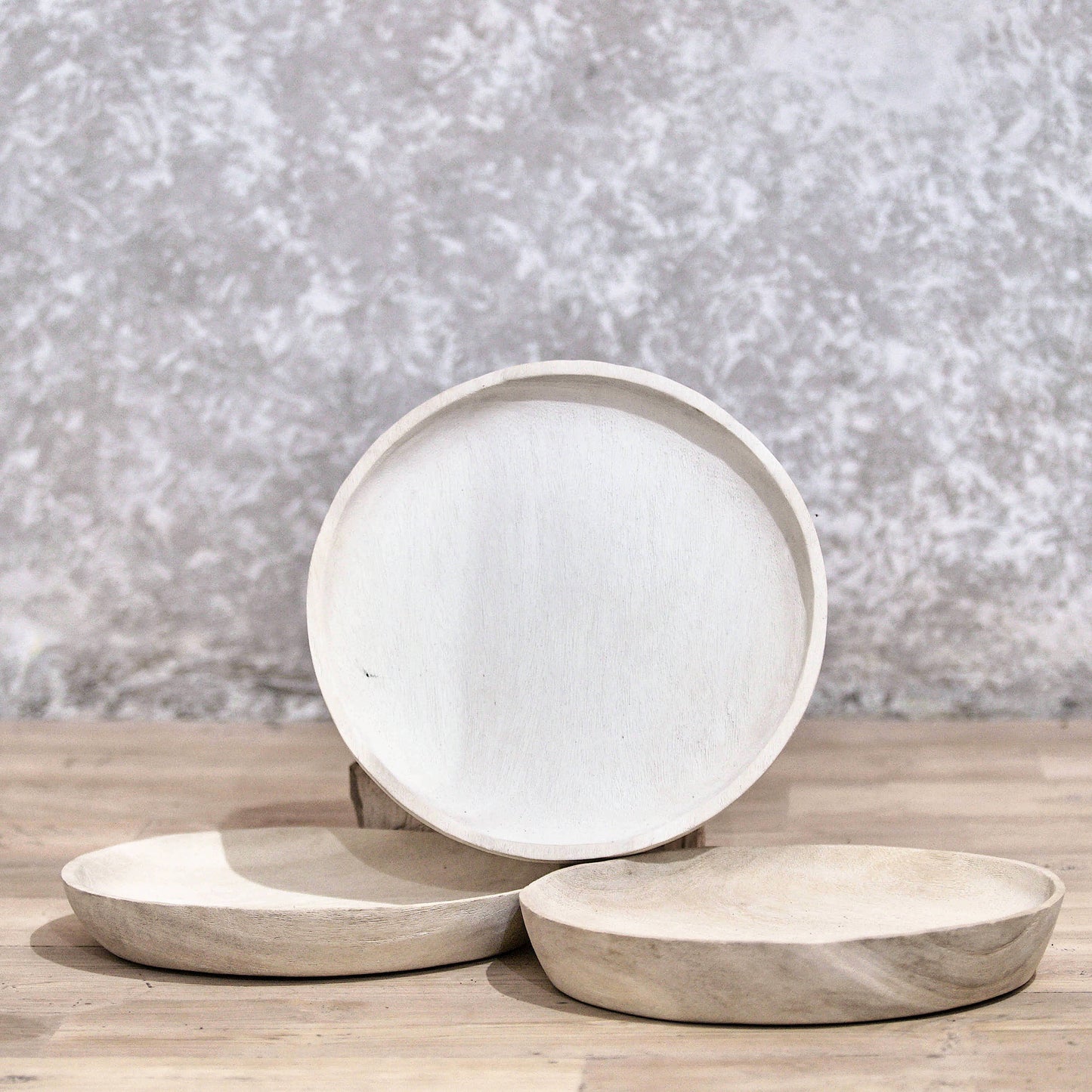 Suar Wooden Tray - Ivory